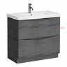 Top Drawer Front for Monza 900mm Floor Drawer Vanity Unit Graphite Oak