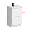 Top Drawer Front for Monza Gloss White 500mm Wide Floor Standing Vanity Unit
