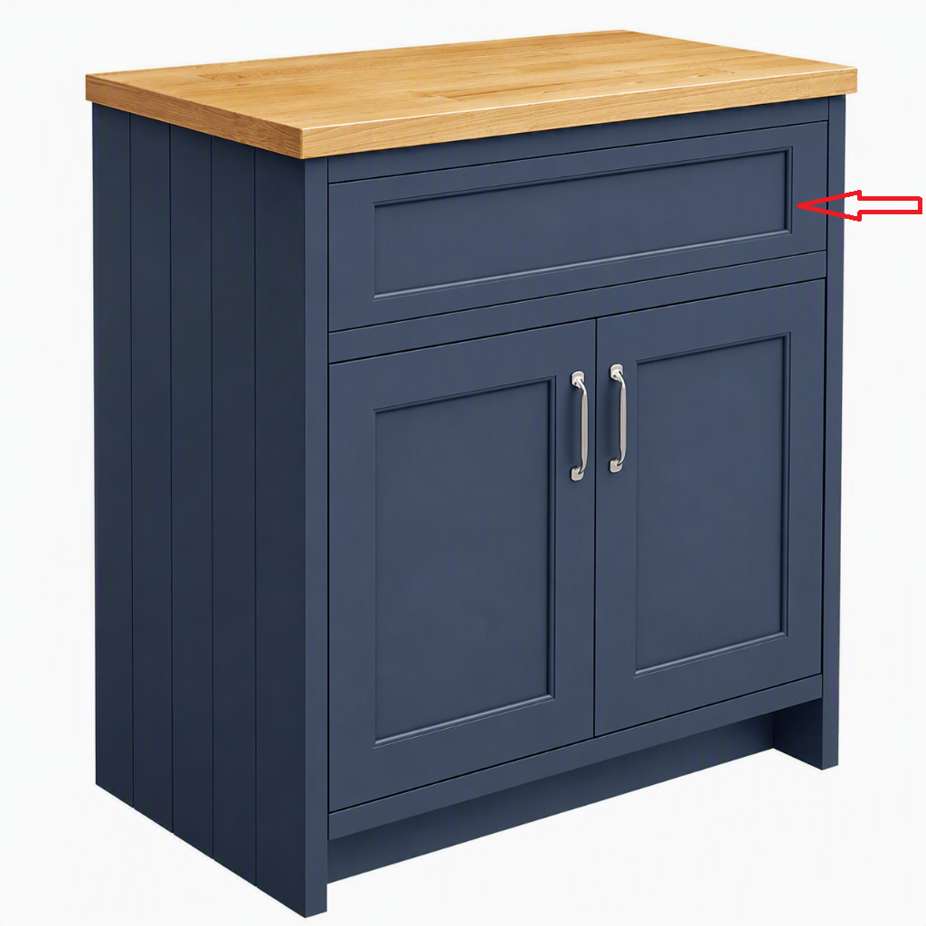 Top Fascia for Chatsworth Blue 810mm Vanity Unit