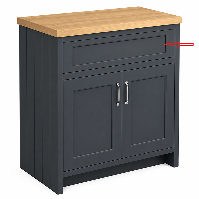 Top Fascia for Chatsworth Graphite 810mm Vanity Unit
