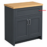 Top Fascia for Chatsworth Graphite 810mm Vanity Unit