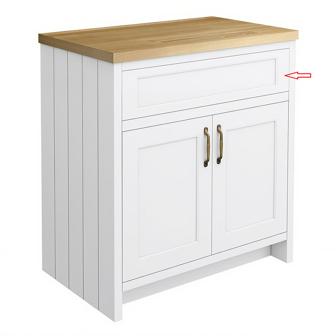 Top Fascia for Chatsworth White 790mm Vanity Unit