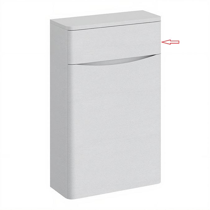 Top Fascia for Monza 500mm WC Unit White Ash