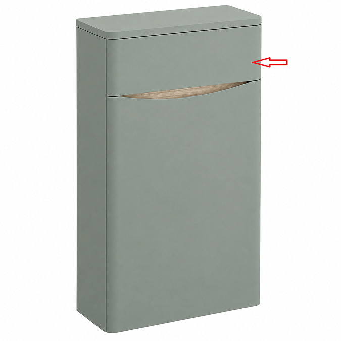 Top Fascia for Monza Sage Green 500mm Wide WC Unit