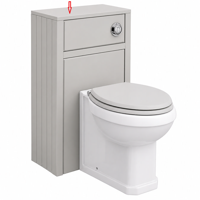 Top Lid for Chatsworth Traditional 500mm Grey WC Unit