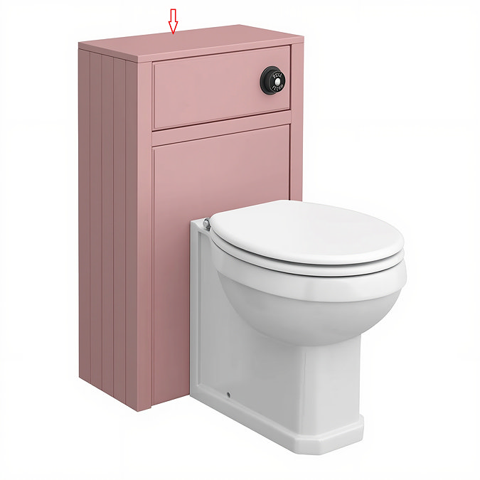 Top Lid for Chatsworth Traditional 500mm WC Unit Dusky Pink