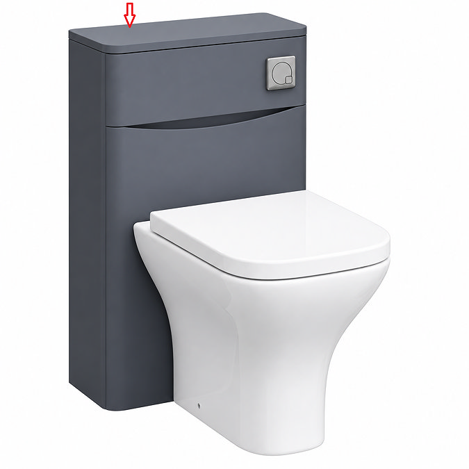 Top Lid for Monza Matt Grey 500mm WC Unit