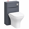 Top Lid for Monza Matt Grey 500mm WC Unit