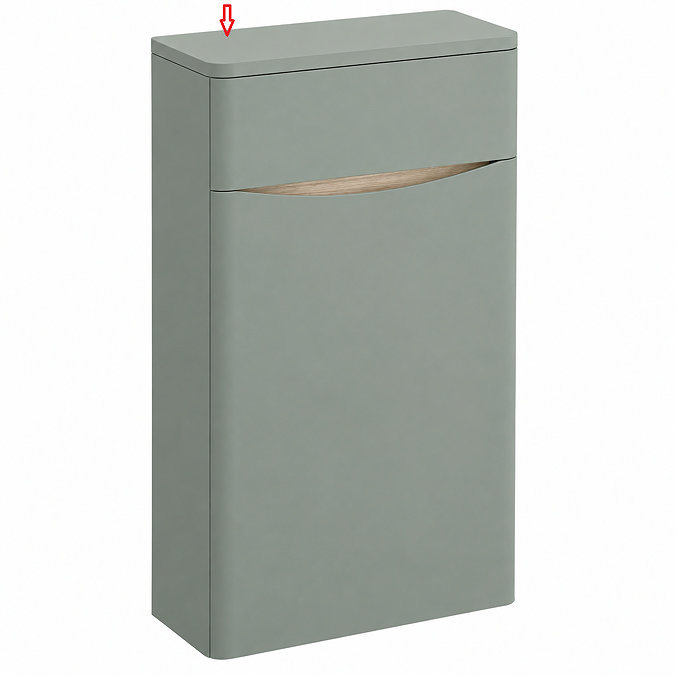 Top Lid for Monza Sage Green 500mm Wide WC Unit