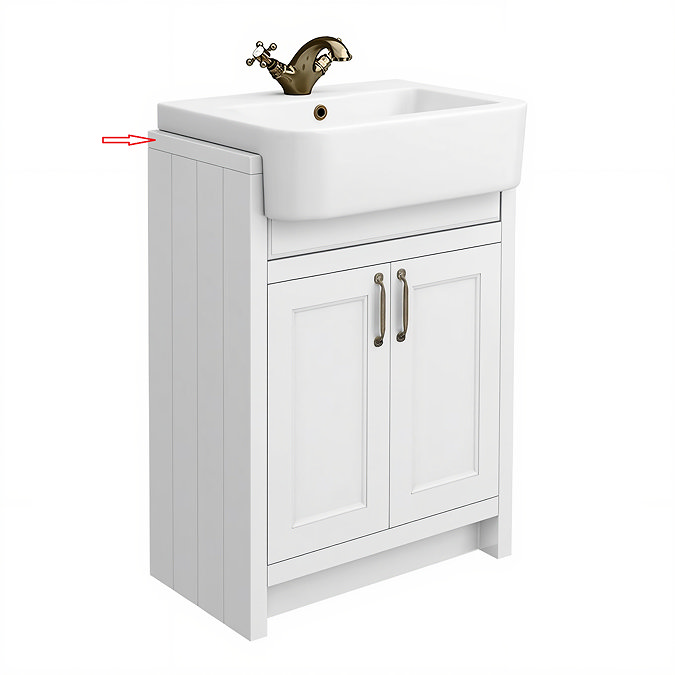 Top Pad for Chatsworth 600mm White Semi Recessed Basin Unit