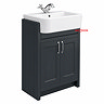 Top Plinth for Chatsworth 600mm Black Semi Recessed Basin Unit