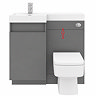 Top WC Plinth for Arezzo 900mm Gloss Grey Combination Bathroom Suite Unit