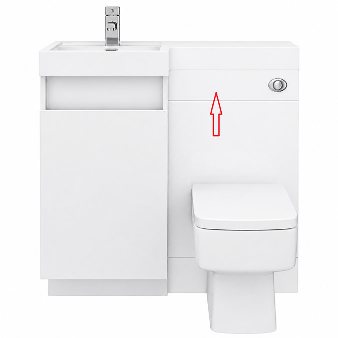 Top WC Plinth for Arezzo 900mm Gloss White Combination Bathroom Suite Unit