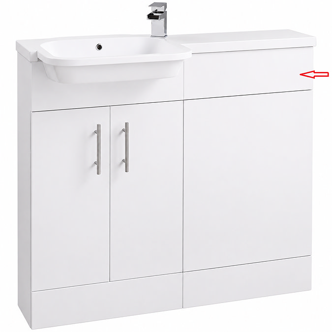 Top Plinth for Nova Emporio 1000mm Compact Semi-Recessed Combination Basin and WC Unit
