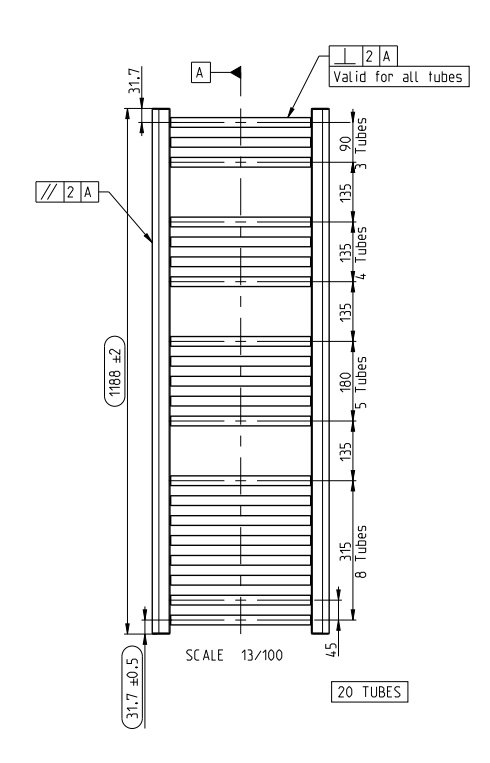Toreno Black W500 x H1200mm Heated Towel Rail