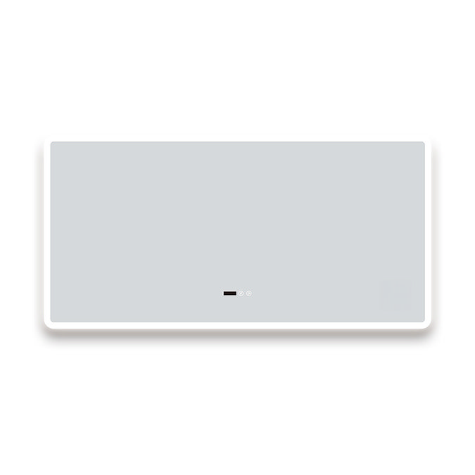 Toreno 1200 x 600mm Bluetooth LED Illuminated Mirror with Anti-Fog, Shaver Socket, Touch Sensor, and Time Display