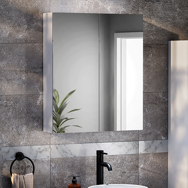 Toreno 500 x 700mm 2-Door Mirror Cabinet