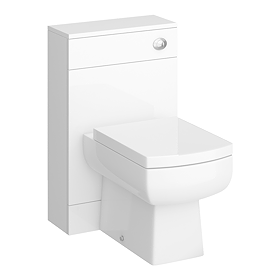 Toreno 500mm PVC BTW Toilet Unit Gloss White with Pan and Cistern - 100% Waterproof