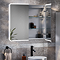 Toreno 700 x 800mm LED Illuminated 2-Door Mirror Cabinet with Motion Sensor, Anti-Fog & Shaving Socket