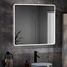 Toreno 700 x 800mm LED Illuminated 2-Door Mirror Cabinet with Motion Sensor, Anti-Fog & Shaving Socket
