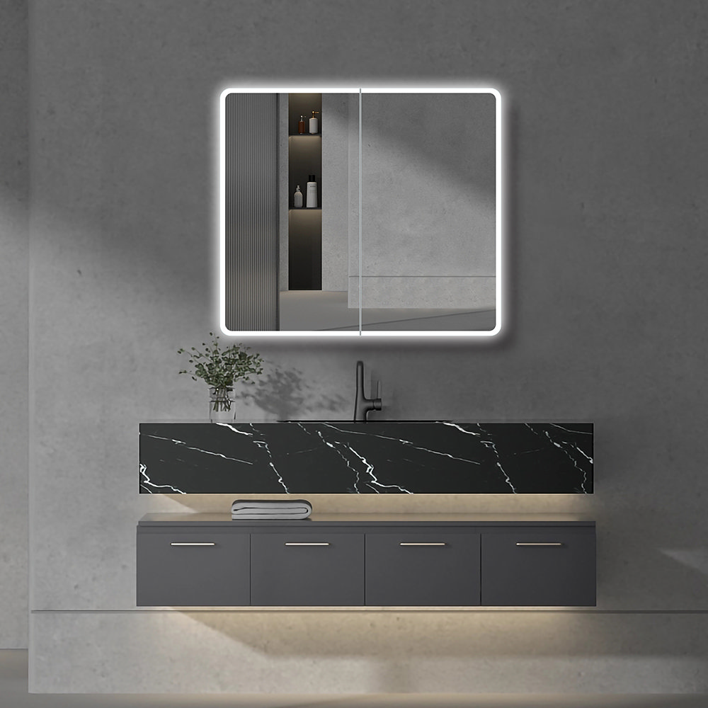 Toreno 700 x 800mm LED Illuminated 2Door Mirror with Motion