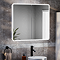 Toreno 700 x 800mm LED Illuminated 2-Door Mirror Cabinet with Motion Sensor, Anti-Fog & Shaving Socket
