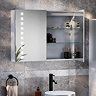 Toreno 800 x 600mm LED Illuminated 2-Door Mirror Cabinet with Motion Sensor