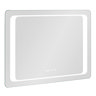 Toreno 800x600mm LED Illuminated Bathroom Mirror incl. Anti-Fog, Touch Sensor, and Time Display
