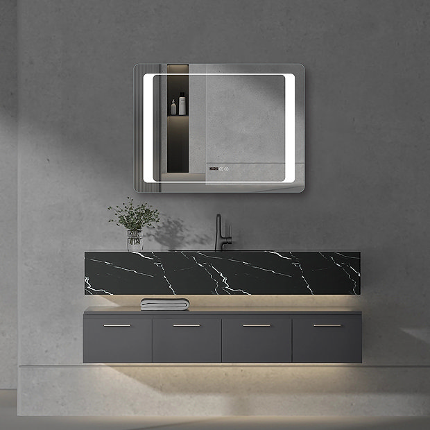 Toreno 800x600mm LED Illuminated Bathroom Mirror Inc. AntiFog & Touch