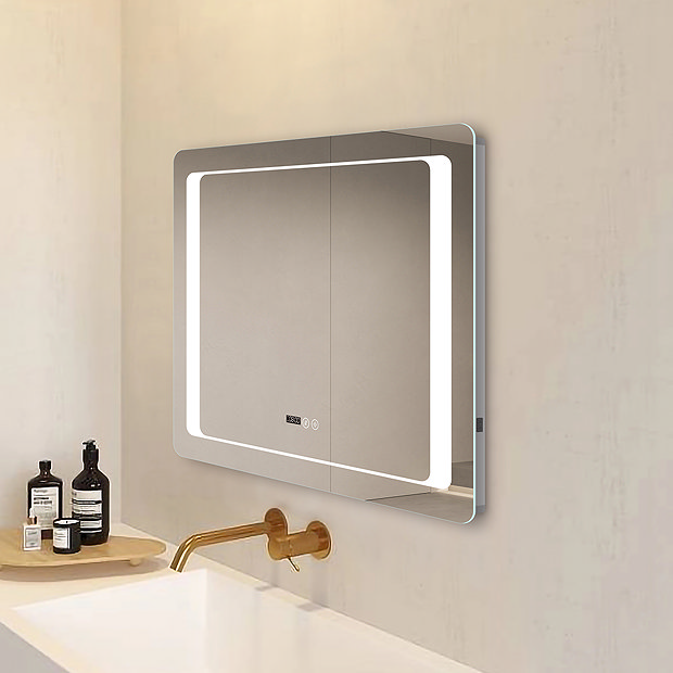 Toreno 800x600mm LED Illuminated Bathroom Mirror inc. Anti-Fog & Touch Sensor