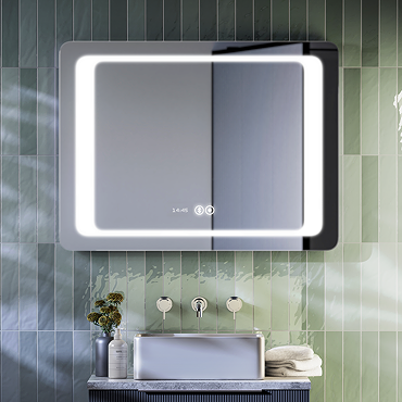 Toreno 800x600mm LED Illuminated Bathroom Mirror inc. Anti-Fog & Touch Sensor