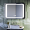 Toreno 800 x 600mm LED Illuminated Bathroom Mirror with Anti-Fog, Dimmer, Touch Sensor, and Time/Temperature Display