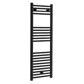 Toreno Black W400 x H1200mm Heated Towel Rail - Straight Large Image