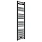 Toreno Black W400 x H1600mm Heated Towel Rail - Straight Large Image