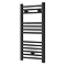 Toreno Black W400 x H800mm Heated Towel Rail - Straight