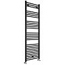 Toreno Heated Towel Rail - Matt Black - 500 x 1600mm - Straight Bars