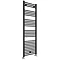 Toreno Black W500 x H1600mm Heated Towel Rail - Straight Large Image