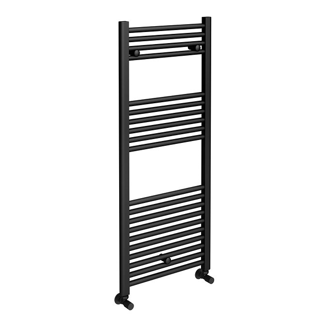 Toreno Heated Towel Rail – Matt Black – 600 x 1200mm – Straight Bars