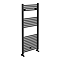Toreno Black W600 x H1200mm Heated Towel Rail - Straight