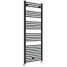 Toreno Heated Towel Rail - Matt Black - 600 x 1600mm - Straight Bars