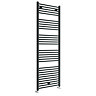 Toreno Heated Towel Rail - Matt Black - 600 x 1800mm - Straight Bars