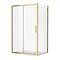 Toreno Brushed Brass 1000 x 800mm Sliding Door Shower Enclosure without Tray