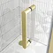 Toreno Brushed Brass 1000 x 900mm Sliding Door Shower Enclosure without Tray