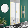 Toreno Brushed Brass 1200 x 1850 Sliding Shower Door