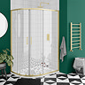 Toreno Brushed Brass 1200 x 800mm Offset Quadrant Shower Enclosure without Tray