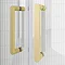 Toreno Brushed Brass 1400 Double Sliding Shower Door