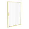 Toreno Brushed Brass 1400 x 1850 Sliding Shower Door