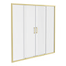 Toreno Brushed Brass 1700 Double Sliding Shower Door