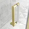 Toreno Brushed Brass 760 x 1850 Bi-Fold Shower Door