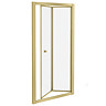 Toreno Brushed Brass 760 x 1900 Bi-Fold Shower Door